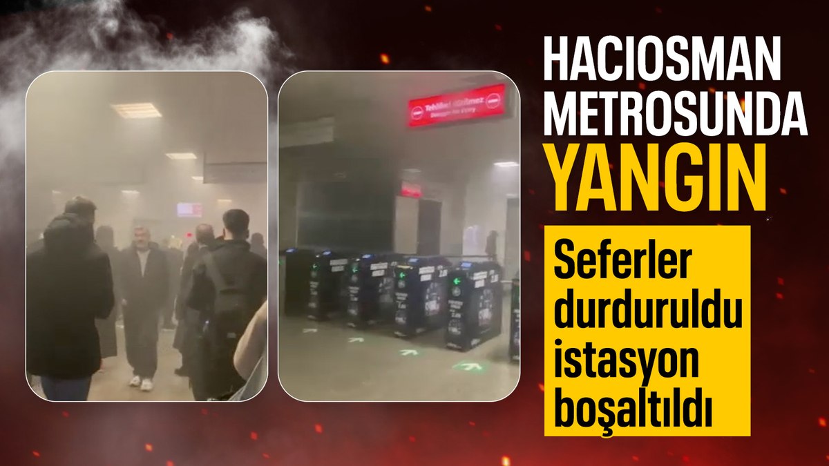 İstanbul’da Yenikapı Metro İstasyonu’nda yangın çıktı