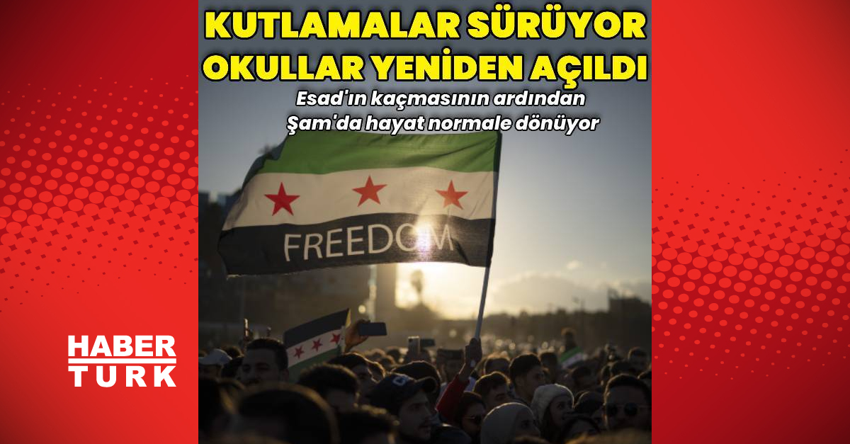 Suriye’de kutlamalar sürerken Şam’da okullar yeniden açıldı