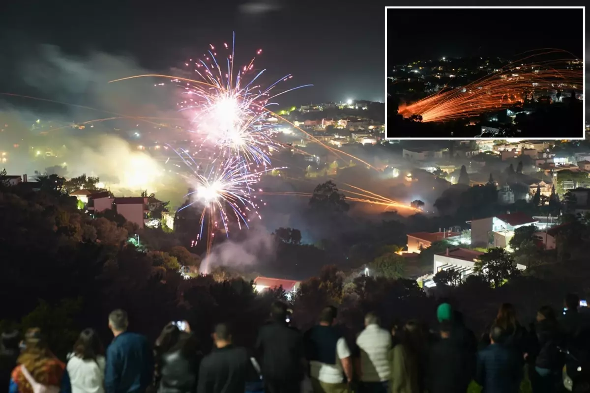 Yunanistan’da Paskalya günü, iki rakip cemaatin roket savaşıyla kutlandı